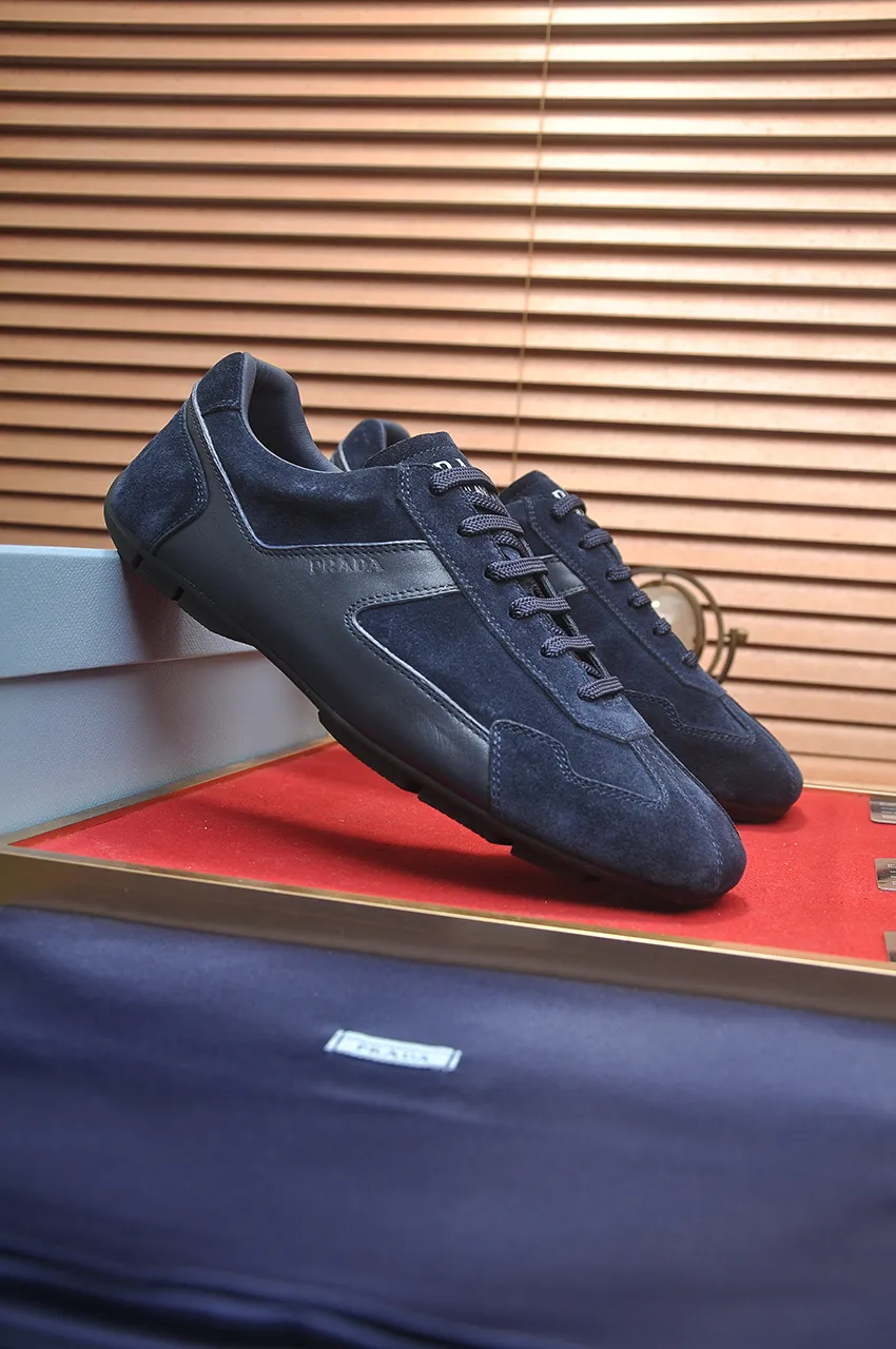 Men's shoes 💰560💶【PRADA】Couple's casual shoes, originally developed 1:1, made of high-mercerized cowhide with imported cowhide, silk sheepskin lining, rubber outsole, comfortable and soft on the feet, size for women: 35 to 41. Male 38 to 48💰🔥🔥🔥🔥🔥